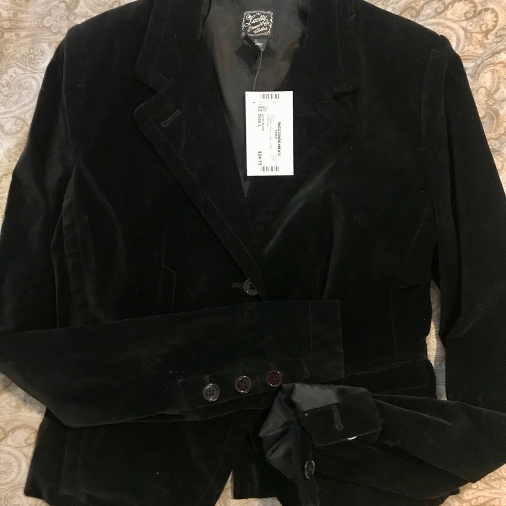 Lucky Brand velvet blazer size L